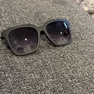 Matte black framed sunglasses by Diff
